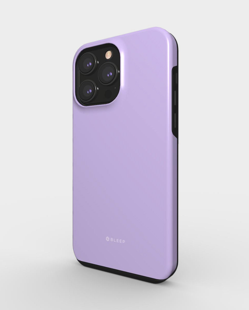 Lavender iphone tough mobile case, side view